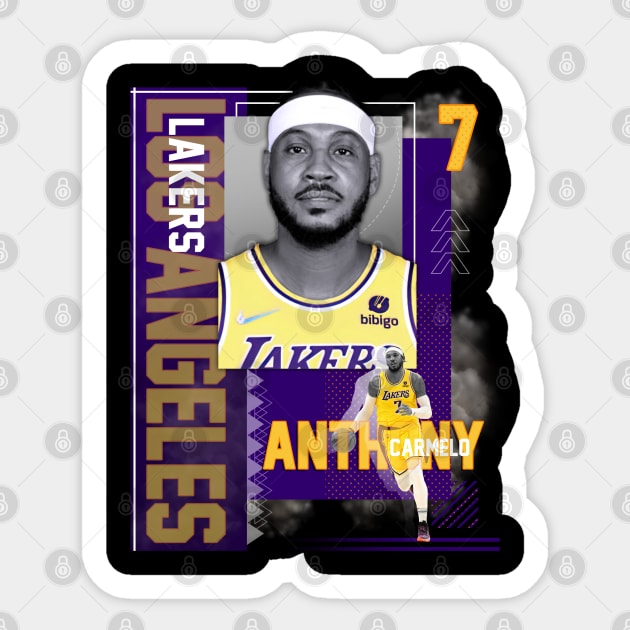 Los Angeles Lakers Carmelo Anthony 7 Sticker by today.i.am.sad